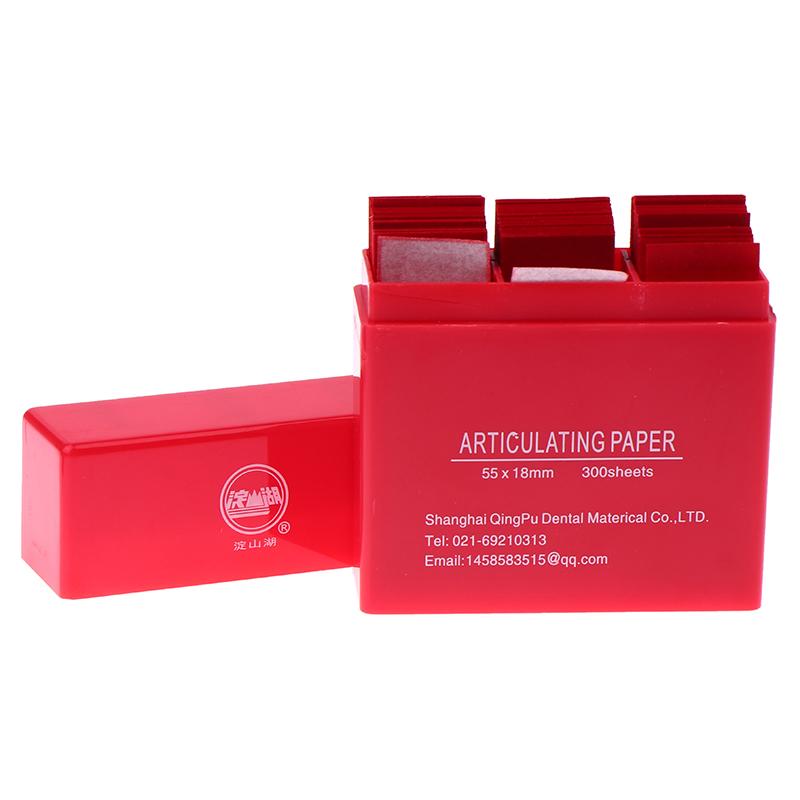 

300 листов Стоматологическая артикуляционная бумага 55*18 мм Синяя Красная Полоски для прикуса Уход за зубами полости рта Отбеливание Стоматологический протезный материал красный