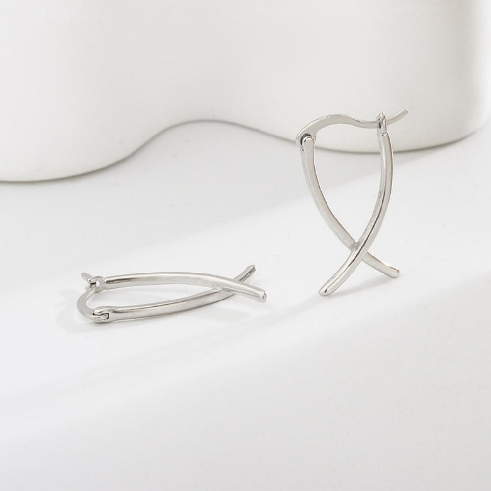 New Trendy Jewelry Simply Earrings Unique Geometry Earrings For Women Gift Earings Fashion Jewelry Korean Silver Color Earrings