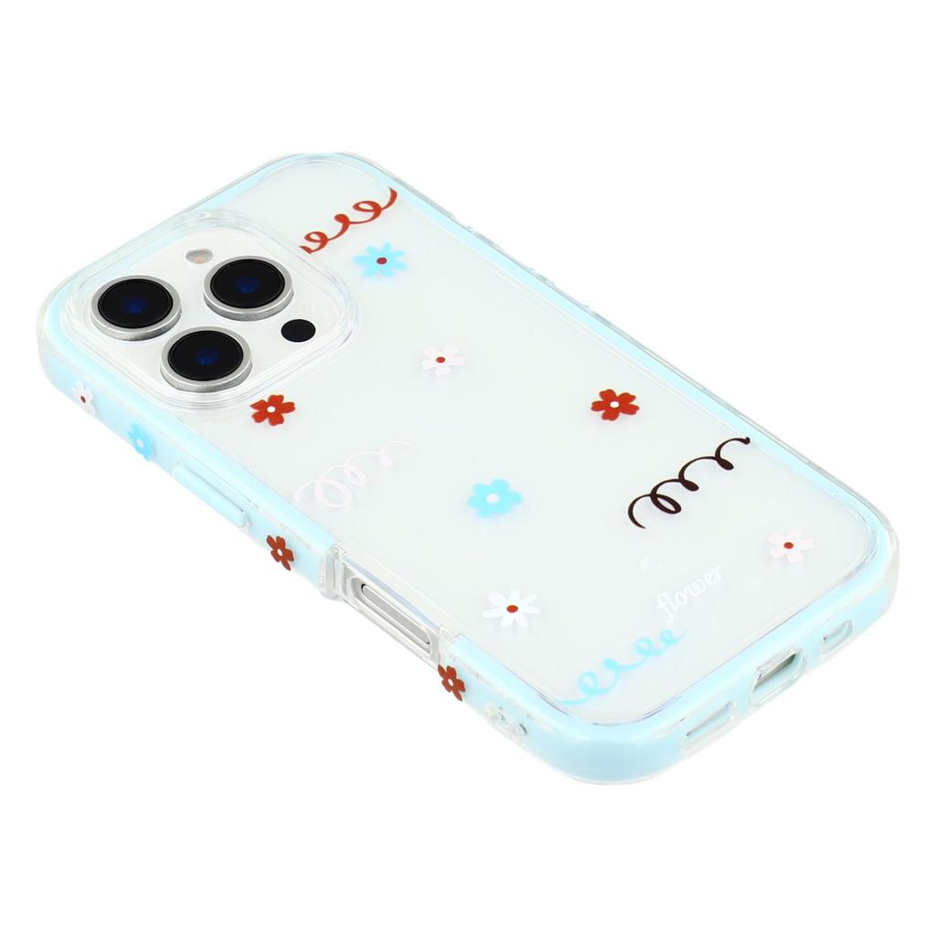 For iPhone 16 Pro Max Case Sunflower Series TPU+Acrylic Clear Phone Back Cover