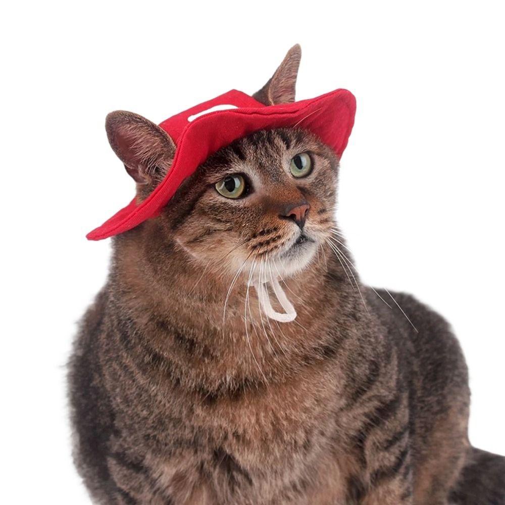 

Cotton Pet Fisherman Hat Adjustable Rope Buckle Cats Caps for Small Medium Large Dogs S рожевий