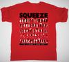 Maglietta unisex da collezione Squeeze Band Rossa Tutte le Taglie