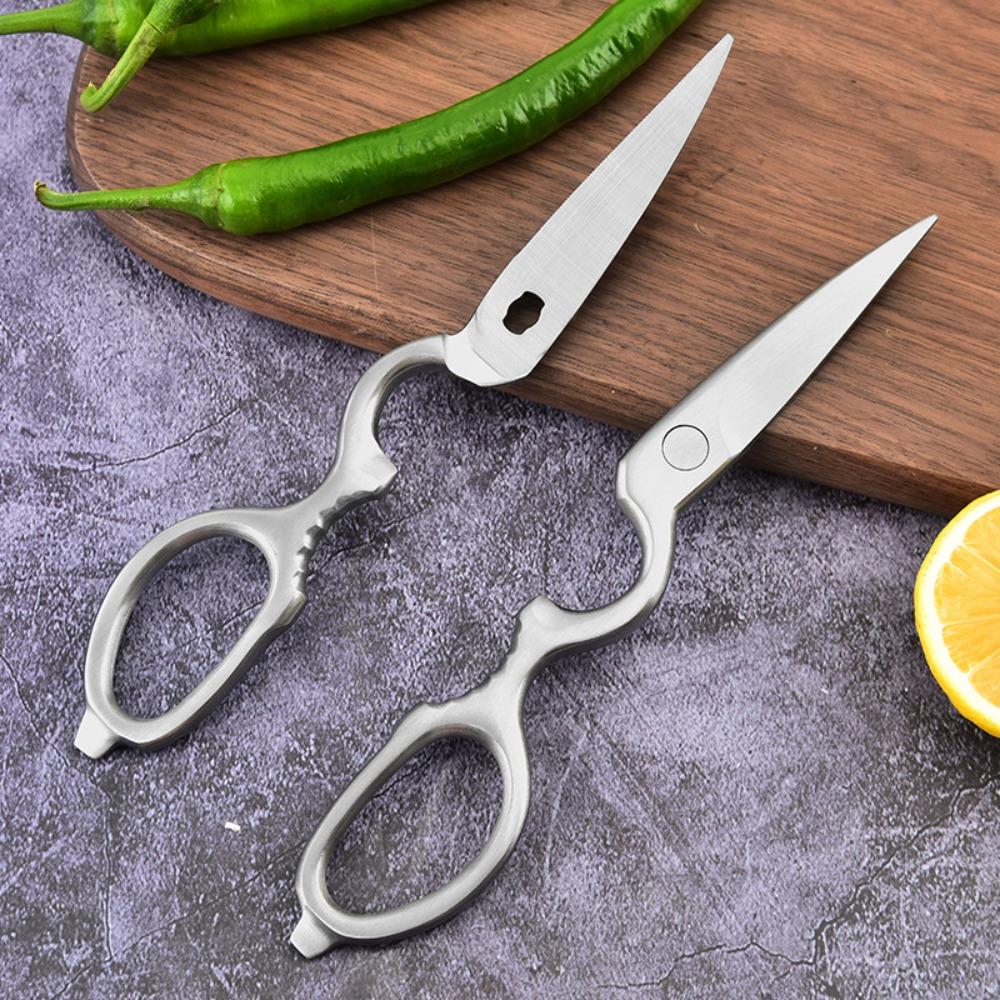 Stainless Steel BBQ Scissor Gourd Shape Chicken Bone Scissor Multifunctional Kitchen Scissor  Fish