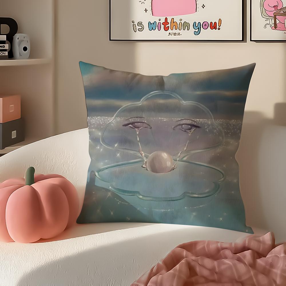 Creative Polish Art MMonika Marchewka Cushion Cover Pillowcase Short Plush Invisible zipper Room Sofa Cushion Cover