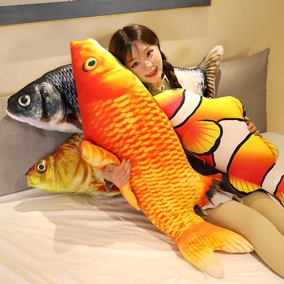 Simulation Red Carp Plush Toy Crucian Carp Doll Fish Throw Pillow Printing Cat Doll Big Fish Pillow Cushion