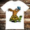 Sloth Cowboy Riding Turtle T Shirt Meme Gift Shirt Funny Tee Vintage Style Aesthetic Unisex Gamer Cult Movie Music 6096 T-shirt