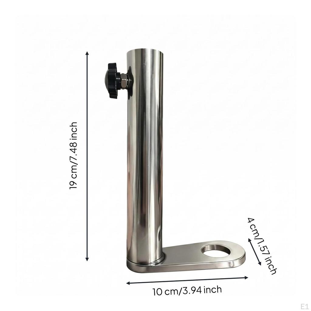 Trailer Hitch Flag Pole Holder Heavy Duty Base Metal Vehicle Accessory for Trail