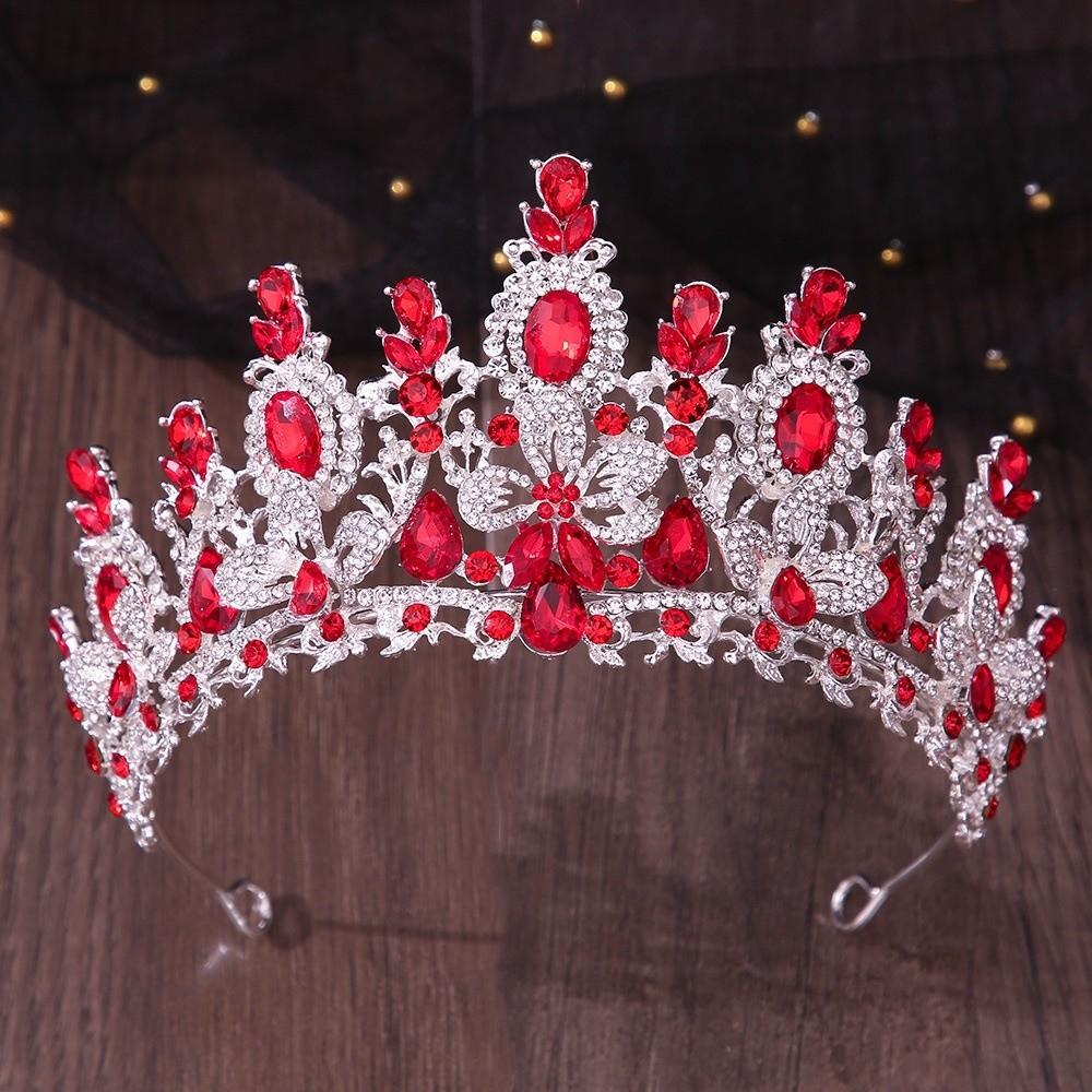 Handmade Crystal Crown Exquisite Baroque Headpiece Rhinestone Headband Bridal Tiara Bridesmaid
