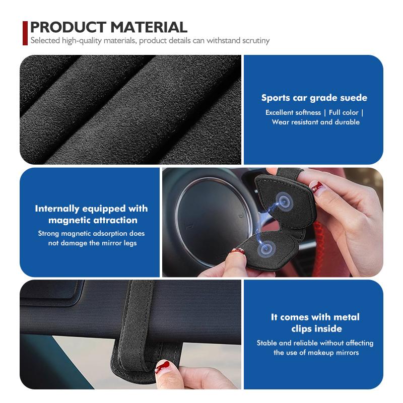 CQP1 Magnetic Car Sun Visor Glasses Holder Storage Clip Accessorie For Mercedes Benz AMG A C E S G Class W201 W210 W108 W204 W205