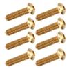 50Pcs Hex Socket Screws Half Round Head Pure Copper Hardware Accessories FastenersM4 X 16mm