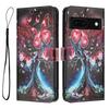 YX-2501 For Google Pixel 8a Case Pattern Printing PU Leather Wallet Phone Cover with Lanyard