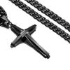 Vintage Cross Pendant Necklace Punk New Design Classic 316L Stainless Steel Curb Chain Men Women Necklace Jewelry