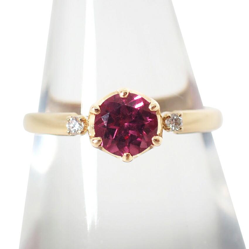 

[Used] TASAKI/TASAKI K18 Rhodolite Garnet/Diamond Ring/No. 10/g471-30