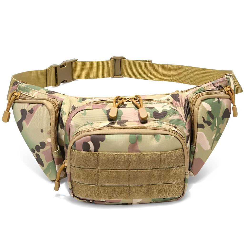 Multi- Waist Pack Fanny Packs for Men Nylon Shoulder Hiking Mobile Phone Bag Sports High-capacity Waist Bag