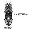 Full Arm Tattoo Sticker Full Arm, Big Picture Lion Tiger Wolf Animal Big Flower Arm Tattoo Sticker