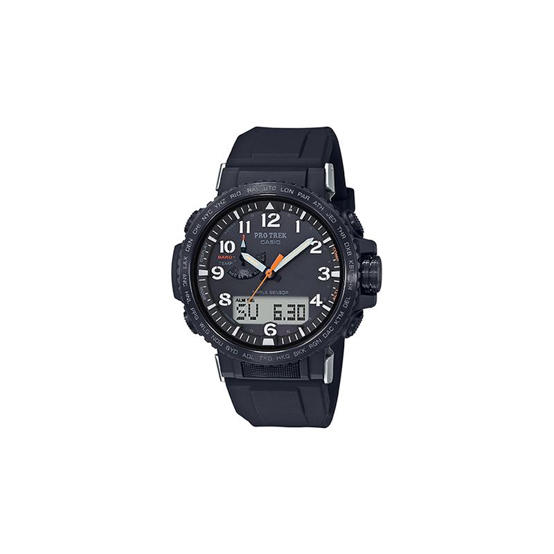 

Casio PRO TREK Series-Disc Dual Display Smart Outdoor Mountaineering Solar Six Bureau Radio Wave Outdoor Sports Waterproof Solar Quartz PRW-50Y-1APR чорний