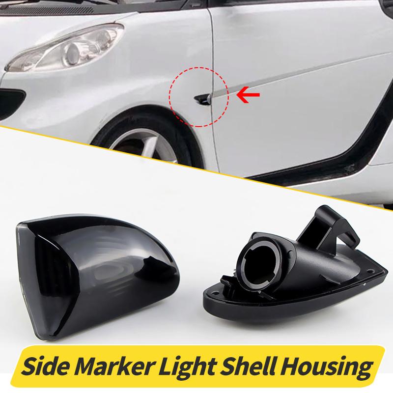2PCS For Smart Fortwo 451 W451 Coupe Cabrio 07-14 A451 C451  Car Turn Signal Side Fender Marker Light Lamp Cover Shell Housing