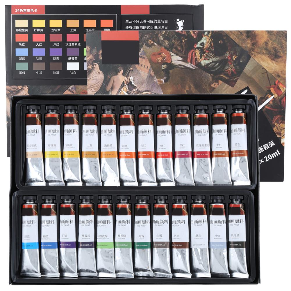 24Pcs Pigment 20ML Aquarell Paste Farbe Tube Farbe Tinte Anfänger Boxed Kunst Liefert