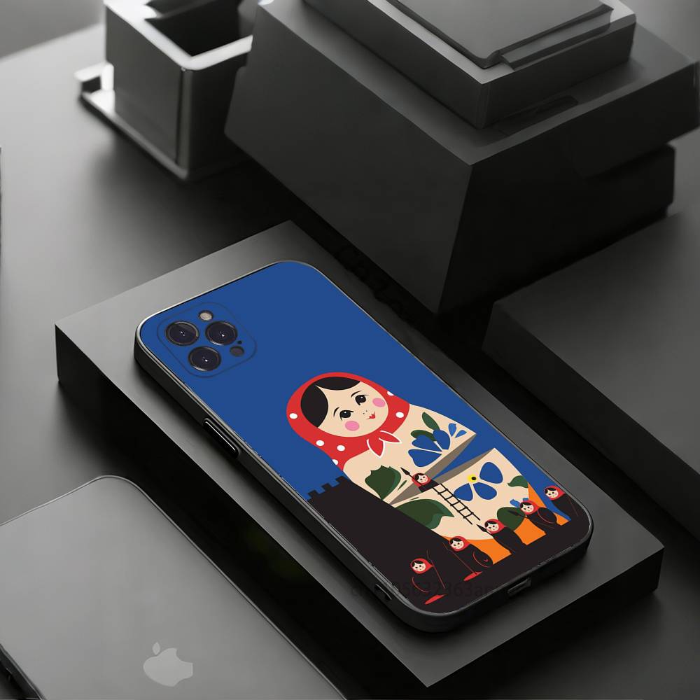 Cute Cool Russian Art Matryoshka Phone Case for iPhone 11Pro 13 12 11 Pro Max 16e 17 Air 16 15 14 Plus 11ProMax