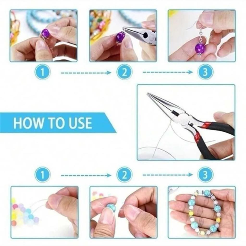 Portable suit Stainless Steel Pliers Tools Round Nose Cutting Wire Pliers For Crafts Beading DIY Jewelry Making Supplies