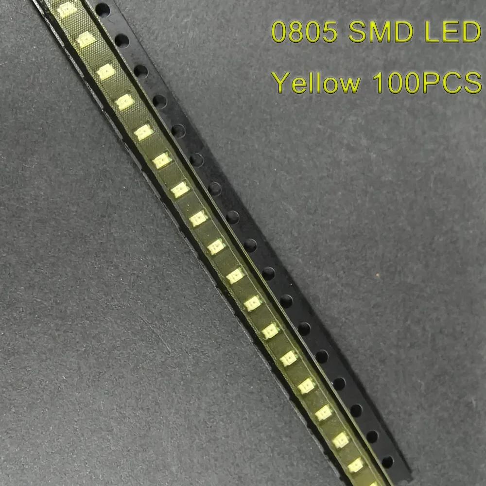 100 Stück 0603 0805 SMD LED Diode Highlight Leuchtdiode LED Chip 5 Farben Miniatur-LED Rot Weiß Gelb Grün Blau DIY-Kit
