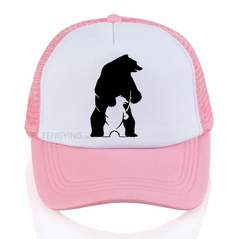 Polar Father Bear The Baby Bear Predator print baseball cap summer cool trucker hat casual mesh Adjustable snapback hats