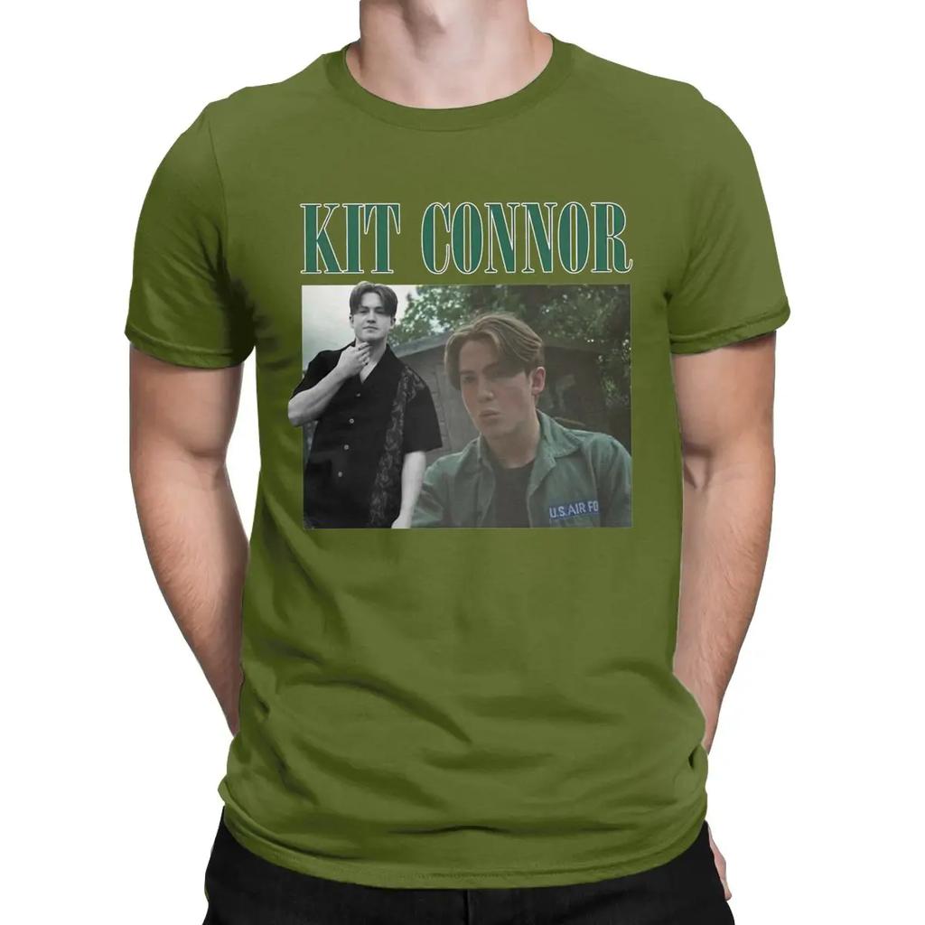 Actor Kit Connor Vintage Men T Shirt Awesome Tees Short Sleeve Crew Neck T-Shirt Cotton Plus Size Tops