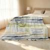 Printed Flannel Blanket Abstract Art Series, Soft Cozy Fleece Throw for Home Decor, Ideal for Halloween & Christmas