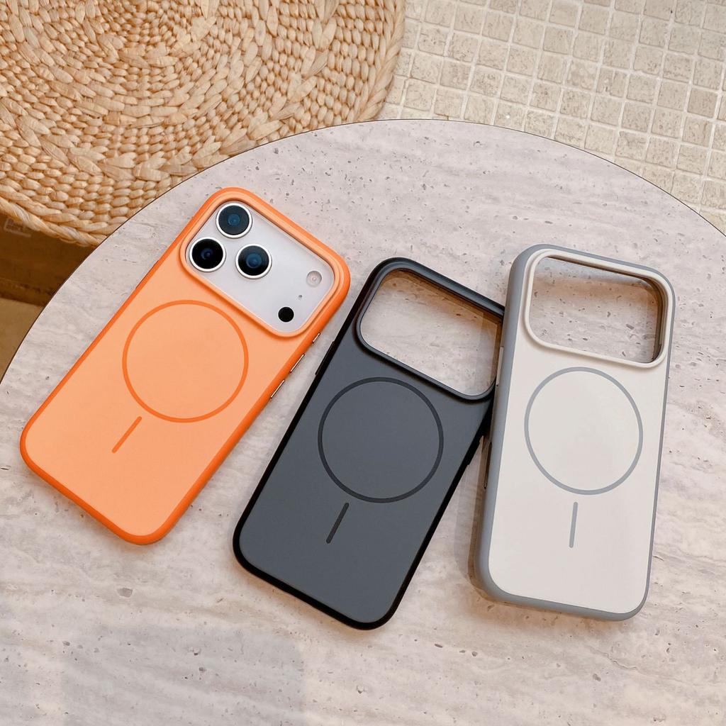 Applicable to Apple 17ProMax color shield magnetic mobile phone case matte official iPhone16 skin feeling 15 protective case