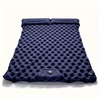 Double Layered Self-Inflating Camping Air Pad Rectangular 2Person TPU Sleeping Mat Portable Moisture-Proof Nylon for Outdoor Use