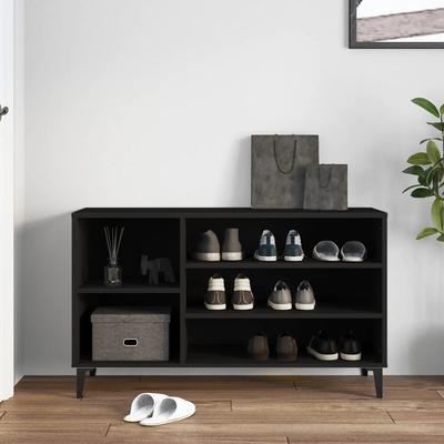 Shoe Rack Black 102 X 36 X 60 Cm Engineered Wood