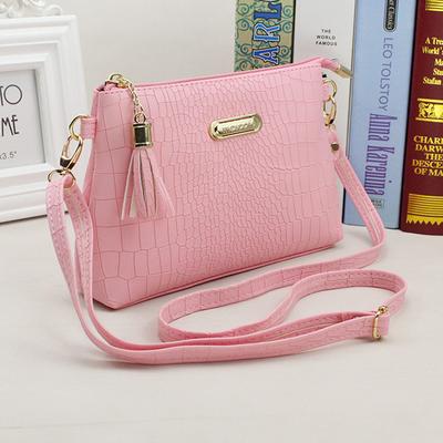 Luxury Tassel Crossbody Bag For Women PU Leather Crocodile Pattern Shoulder Bag New Small Messenger Bag