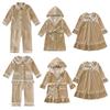 Children's Gold Velvet Pajamas - Autumn/Winter Homewear for Boys and Girls