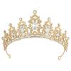 European and American Fashionable Alloy Crown Headwear Birthday Hairband Diamond Queen  Baroque Crown Headwear