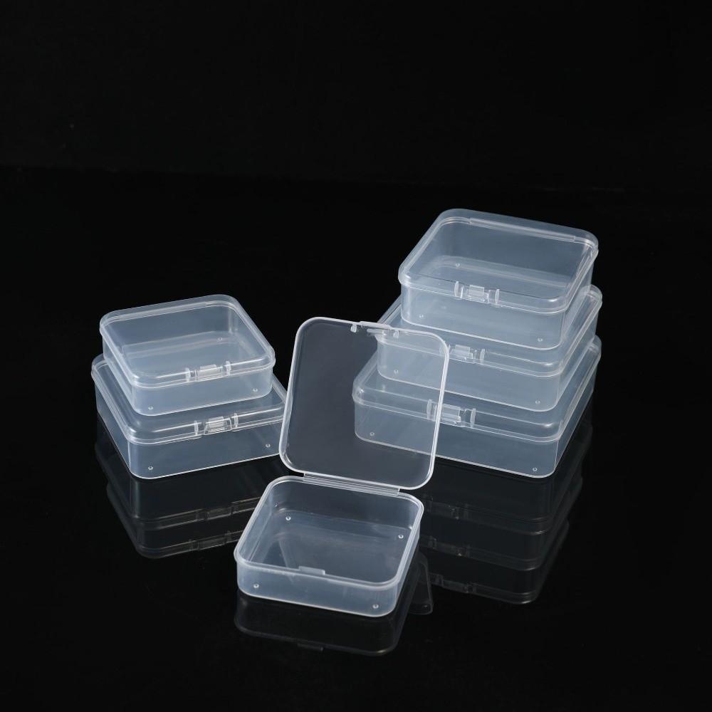 Flip Cover Transparent Storage Box Mini Sewing Storage Box Hair Clips Boxes  Gift Packaging