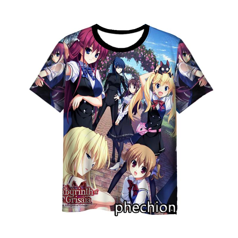 Phechion New Fashion Men/Women The Eden of Grisaia 3D Printed Short Sleeve Casual T Shirt Sporting Hip Hop Summer Tops L253