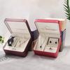 Large Capacity Sle Jewelry Storage Box Flip Up Round Corner Jewelry Displasy Box PU Multi-Function Jewelry Set Box