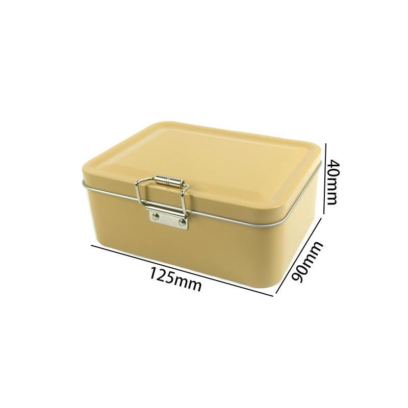 Buckle Tin Box Metal Iron Box With Lid Storage Box Packaging Box Old-Ed Durable Buckle Iron Box
