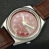 Seiko 5 AUTOMATIC JAPAN MENS 7009A VINTAGE MAROON COLOR DIAL WATCH A701277-5