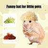 Afro Hair Hamster Hat Small Pet Hat with Adjustable Elastic Band Funny Shaggy Hair Hat for Guinea Pig Golden Hamster Chipmunk
