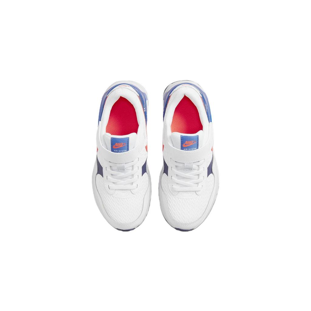Nike Air Max SYSTM Cushioning, Wear Resistant Low top Sports Casual Shoes White Blue Children Aged 3 7 Years Old DQ0285-101