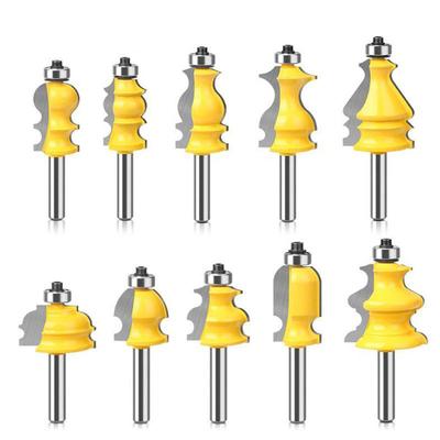 Architectural Molding Handrail Router Bit Casing Base CNC Line Woodworking Cutters Face Mill 8mm Shank