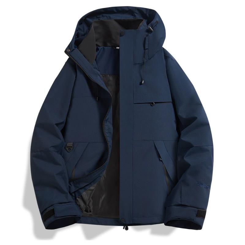Unisex wodoodporna wiatroszczelna kurtka trekkingowa z kapturem, outdoor, kemping, trekking, wspinaczka, sezon jesienny