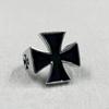 Punk Rock Silver Black Color Crusader Cross Stainless Steel Rings for Men Knight Templar Gift Ring
