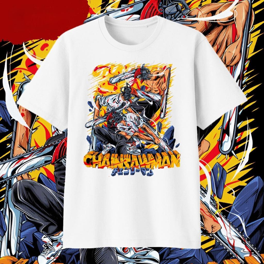 Chainsaw Unisex Anime Denji Printed Tshirt Unisexs and Womens Tshirt Unisexs Top Sports Tshirt 2026 Summer New Tee