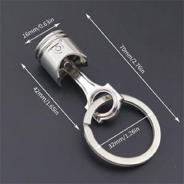 Mechanical Inspired Metal Keychain with Narrow Cap Compact Key Organization Metal Texture Suitable for Daily Use