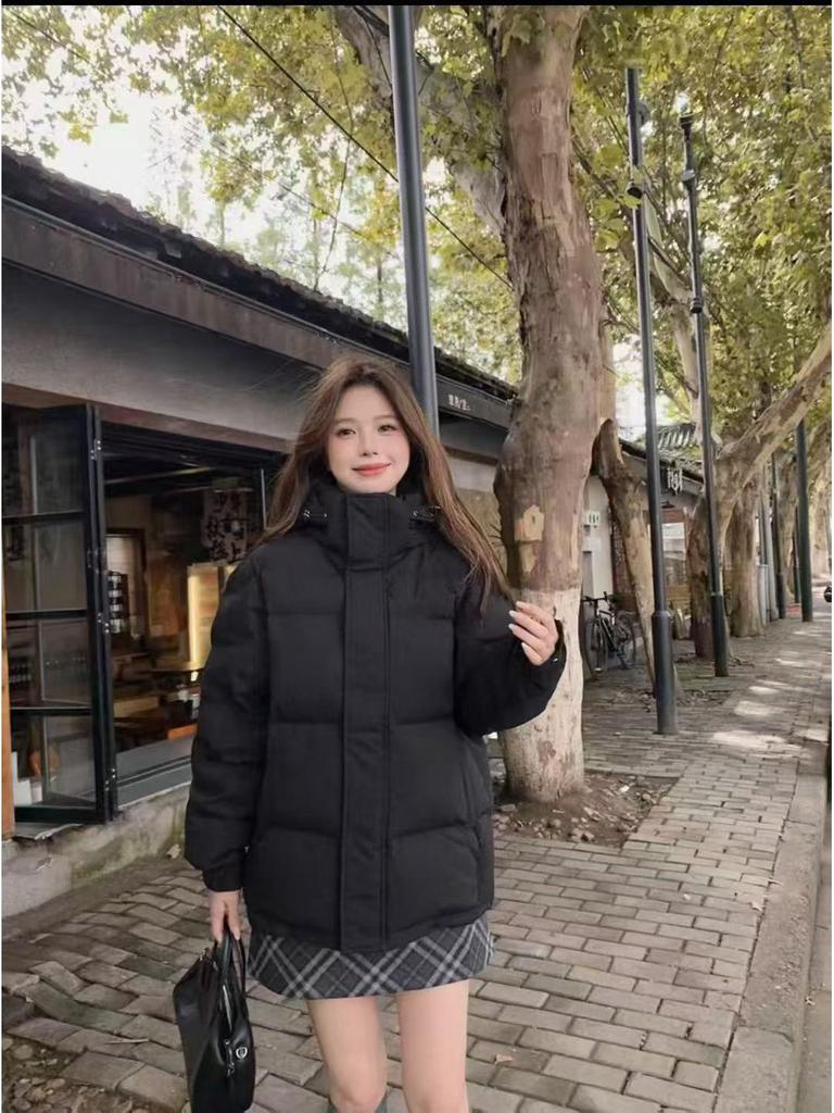 Women's High-End Korean Fashion Down Jacket, Short Style 2025 - Thickened Student Coat for Couples.