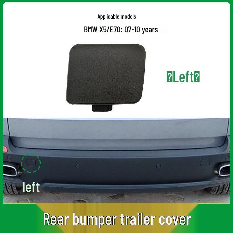 BMW X5 E70 Rear Bumper Towing Eye Cover, Tow Hook Hole Rescue Cover, Part 51127158447