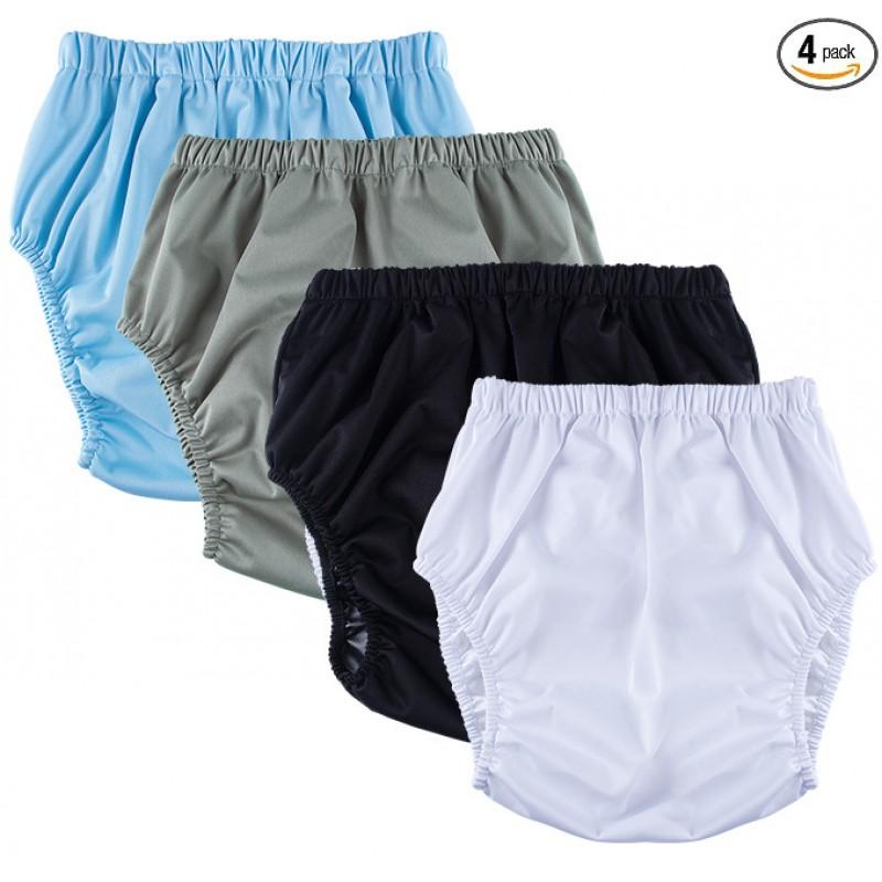 Reusable Incontinence Underwear Adults Elderly Men Women Washable Leak-Proof Briefs 4-Pack