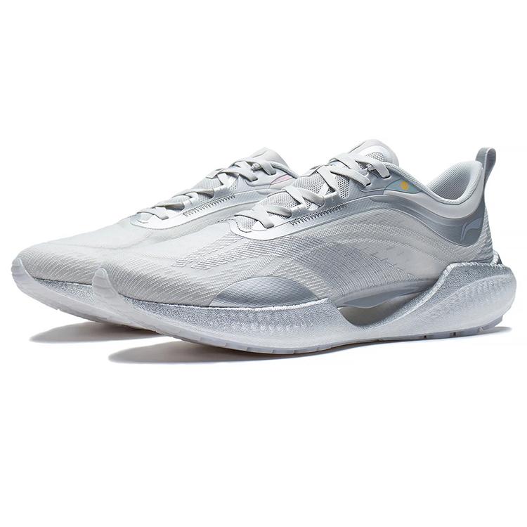 New LiNing Super Light 19 Rebound Low Top Running Shoes Men's Microcrystalline Gray ARBS001-20