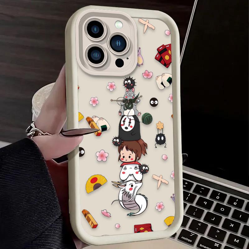 Cartoon Cute T-Totoros Phone Case For iPhone 17 Air 16 16E 15 14 13 12 11 Pro Max X XS X S Max XR SE 2020 SE4 7 8 Silicone Cover